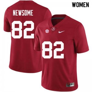 NCAA Women's Alabama Crimson Tide #82 Ozzie Newsome Stitched College Nike Authentic Crimson Football Jersey EP17H53GS